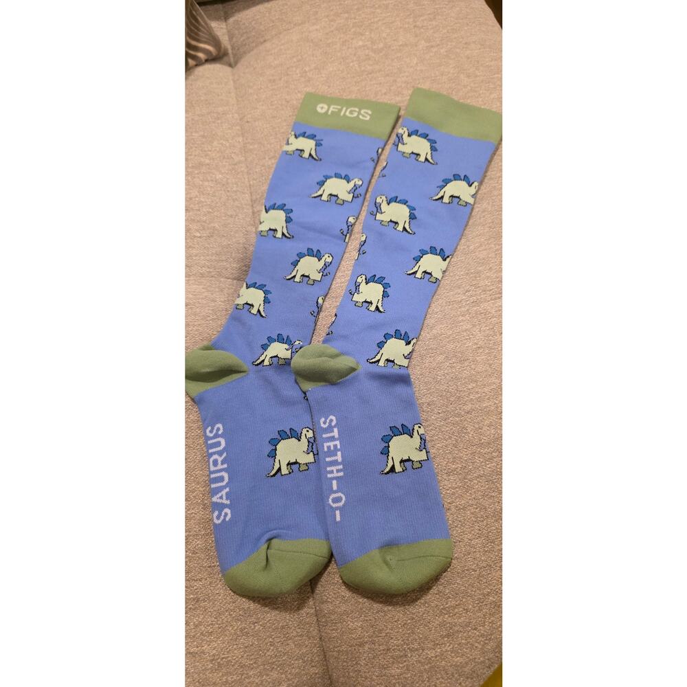 Figs Compression Socks Steth-O-Saurus Size Small … - image 2